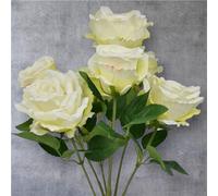 Rose Artificial Flower - Elegant Silk Rose for Home, Wedding & Event Decor (Ivory)