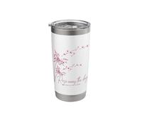 Rose Away The Day Summer Patio Wine Drinker Cute Vino Lover Stainless Steel Insulated Tumbler