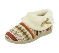 Rose Bank Ladies Memory Foam Aztec Print Bootee Slippers Emily