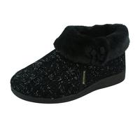 Rose Bank Ladies Rose Bank Memory Foam Knitted Bootee Slipper Karen - Black - UK 7
