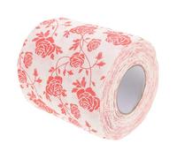 Rose Bathroom Tissue Floral Printed Soft Wood Pulp Toilet Paper Roll | Red Festive Decor for Holiday Settings, Convenient Roll Design, Absorbent Paper, Unique Floral Style