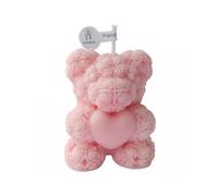Rose Bear Candle Scented Candle Gift Valentine's Day Gift Soy Blend Wax Relaxing Aromatherapy Air Freshener Creative Home Decor (Pink)