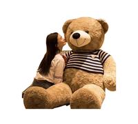 (Rose Bear Khaki, 1.2 M (Blue and White Stripes)) 1.2M Teddy Bear Doll