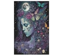 Rose Beautiful Girl Jigsaw Puzzles 1000 Pieces for Adults Kids Woodiness Puzzle Educational Games Home Decoration 78×53cm