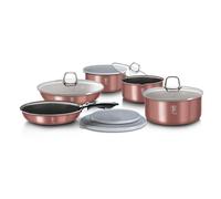 Urbn-Living Urbnliving Height 8.4Cm Berlinger Haus 12Pc Rose Space Saving Cookware Set Pots Pans Induction Lids Handle