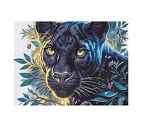 Rose Black Cat 500 Pieces Set Classic Jigsaw Puzzle Fantastic Beasts Couple Puzzle Partners Mind Relaxation Wall Decor Easter New Year Recycled Cardboard 500 PCS