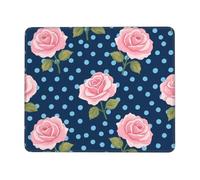 Rose Blue Gaming Mouse Pad Non-Slip Rubber Base Laptop Mouse Mat for Office Computer Mousepad 7 X 8.6 in