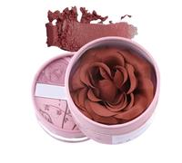 Rose Blush for Cheeks Eyeshadow Natural Flower Tone Easy to Apply | 3D rose petals blush face nude make-up, 3D highlighter, cream, nude make-up for day, going out, travel