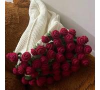 Rose Bouquet Blanket, Crochet Flowers Rose Bouquet Blanket Handmade, Flower Bouquet Throw Sunflower Knitted Sofa, For Mother's Day Birthday Home Decor (A)