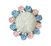 Rose Bouquet Crochet Coasters Kits Flower Coasters Starter For Home Decoration Starter Rose Bouquet For Craft Lovers