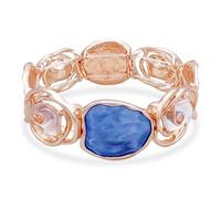 Rose Bracelets for Women Mother's Day Gift, Flower Bracelet Stretch Bangle Bracelet, 3D Rose Enameled Bracelet Jewelry Gift for Her, One Size, Metal, no gemstone