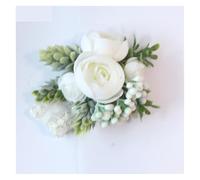Rose Bud Wrist Corsage Hand Flower Man Boutonniere Artificial Rose Silk Wrist Bracelet Bridesmaid Wedding Prom Brooch for Bridesmaids, Bridal Showers(Wrist flower-G)