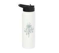 Rose Burning in Flame Emo E-Girl Boy Alt Y2K Trad Mall Goth Stainless Steel Insulated Water Bottle
