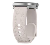 Rose Butterfly 20mm Silicone Sport Strap for Garmin Venu Sq 2/2 Plus/Vivoactive 3/3 Music, Forerunner 55/645/245 (Starlight)