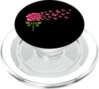 Rose Butterfly Flower Gardening Floral PopSockets PopGrip for MagSafe