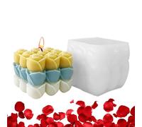 Rose Candle Mold,Candle Making Supplies 3D Rose Cube Mold | Flower Resin Casting Mould - for Soap Plaster Ornament Resin Craft Home Accent Family Friends Holiday Party Valentine's Day