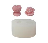 Rose Candle Mold Heart Shaped Candle Silicone Mold for Candle Soap Plaster