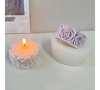 Rose Candle Mold Rose Flower - Resin Casting Silicone Molds for Home Decor & Candle Making Wave Spiral Mold