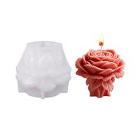 Rose Candle Molds, Silicone 3D Flower Candles Mold for Valentines Wedding Anniversary Party