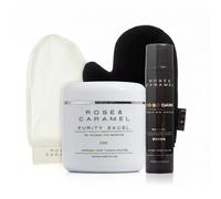 Rose & Caramel So So Dark Self Tanning Serum, Purity Excel 60 Second Tan Remover, Hamman Glove & Deluxe Tanning Mitt