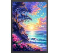 Rose Coast Printed Full 11CT 3 Strands DIY Cross Stitch Kit Large