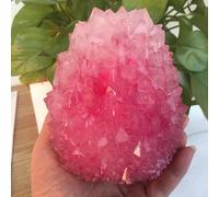 Rose-Colored Quartz Crystal Cluster specimens Stones Ornaments Gemstone Stone