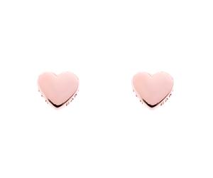 Rose Coloured Harly Tiny Heart Stud Earrings