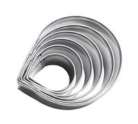 Rose Cookie Cutter Stainless Steel Petal Cutting Mold Water Drop Fondant Cake Dies 6PCS.
