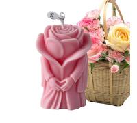 Rose Couple Scented Candles - Soy Wax Refined Paraffin White Beeswax | Creative Decorative Candle | Mood-Soothing Air-Purifying Fragrance For Romantic Weddings And Anniversaries