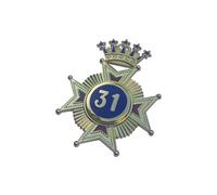 Rose Croix 31st Degree Star Jewel - Gilt Polished Masonic Regalia with 31 Emblem At Center | Premium Quality, Secure Loop Fitting & Pairs Beautifully With the 31st Degree Sash