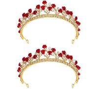 Rose Crown Rose for Women Rose Designed Bride Headdress Wedding Hair Crown Rose Rhinestone Crown Wedding Girl Headdress