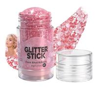 Rose Crush Holographic Pink Glitter Stick for Face, Body and Hair