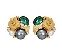 Rose Crystal Earrings Elegant Pearls Suitable for Adding a Touch of Charm to Parties Weddings and Photoshoots Rose Crystal