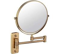 Rose d 5X 8-inch Wall-mounted Vanity Makeup Mirror: 360° Rotating, Double-sided, Round for Bathroom and Bedroom Shaving