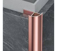 Rose d Aluminum Round Corner Trim - 3pcs 100cm Joint Beading for 10/12mm Tile EDS, Rustproof Wall Paneling, Ideal for Bathroom & Kitchen Decor