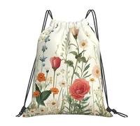 Rose Daisy Flower Unisex Swimming Bags Durable Drawstring Backpack Large Gym Sack For Hiking Picnic Travel