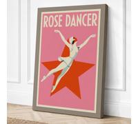 Rose Dancer Art Deco Canvas Wall Art Print 24x16 Inch