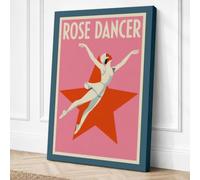 Rose Dancer Art Deco Canvas Wall Art Print 30x20 Inch