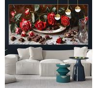 Rose Diamond Art 60x120cm Large Diamond Painting Nordic Crystal Art Painting Kits Adults, Full Square Drill Crystal Embroidery Gem Rhinestone Cross Stitch Pictures Crafts, Home Wall Decor Gifts y-w33