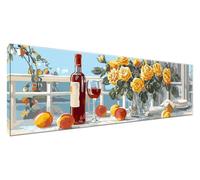 Rose Diamond Art Kits Adults, 5D Dimond Painting Cocktails Paint by Numbers for Adults, Large Diamond Art 47.24 x 15.75 inches, DIY Crystal Rhinestone Cross Stitch Craft Bedroom Decor,Gifts Men G2-384