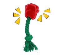 Rose Dog Toy - Interactive Stuffed Dog Chew Toy | Squeaky Crinkle Enrichment Snuffle Mat, Plush Squeaky Teething Interactive Chews Valentines for Holiday Birthday Puppy Daily Companion Calming Bored