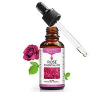 Rose Essential Oil 30ml, 100% Pure Natural Rose Oil, Premium Quality Essential Oils with Glass Dropper for Aromatherapy, Better Sleep, Skin Care, Perfume & Candle Making