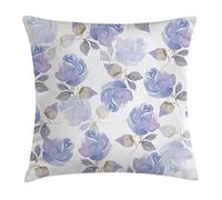 Rose, Faint Watercolor Swirling Roses Botanical Female Novelty Wonders Art Of Mother Earth Pillowcase Elegant Cushion Covers Lovely Throw Pillow Case For Christmas Birthday Gifts 45X45Cm