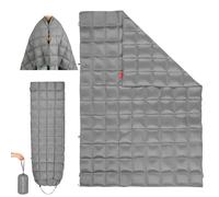 ROSE FEATHER Down Camping Blanket, Muti-Use Outdoor Travel Blanket, Puffy Sleeping Bag Blanket, Waterproof Packable Backpacking Quilt for Camping, Travel, Airplane, Hiking, Picnic, 55''x79'' (Grey)