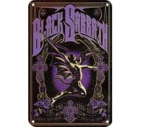 Rose Flight Black Sabbath Iron Painting Vintage Plaque Wall Tin Sign Retro Creativity Metal Sheet Decoration Poster For Cafe Beer Bar Living Room Bedroom Home