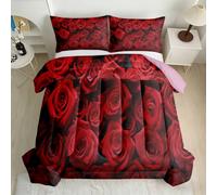 Rose Floral Coverless Duvet 155x220cm 7.5 Tog 3D Printed Comforter