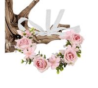 Rose Floral Headband, Artificial Elegant Flower, Romantic Botanical Hair Accessories, Decorative Floral Wreath for Indoor Outdoor, Festive Hair Decor for Photography Decorations Gift Box