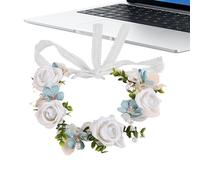Rose Floral Headband, Artificial Elegant Flower, Romantic Botanical Hair Accessories, Decorative Floral Wreath for Indoor Outdoor, Festive Hair Decor for Photography Decorations Gift Box