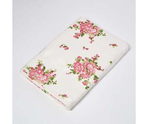 Rose Floral Printed 100% Cotton Face, Hand, Bath Towel, Bath Sheet White, Cream