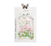 Rose Flower 3D Flower Nails Art Round Pearls Manicure Supplies Decorations For Acrylic Nails